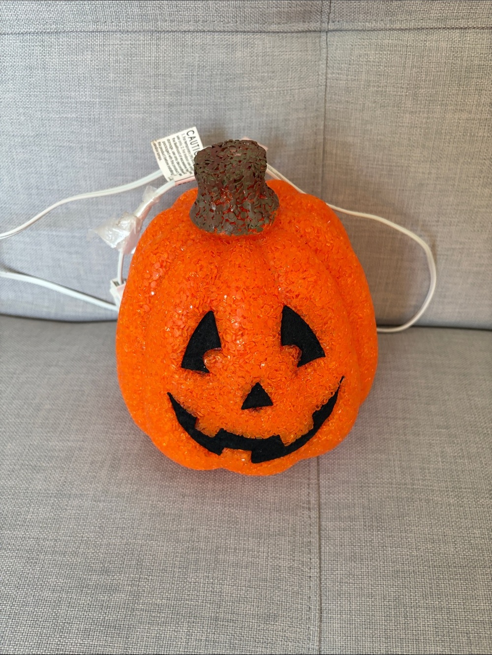 Orange LED Jack-o'-Lantern Pumpkin Accent Light